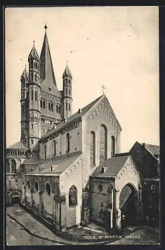 AK Köln a. Rh., St. Martin Kirche