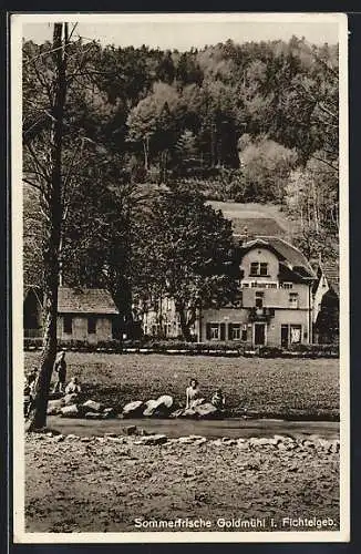 AK Goldmühl i. Fichtelgeb., Gasthaus zum schwarzen Ross