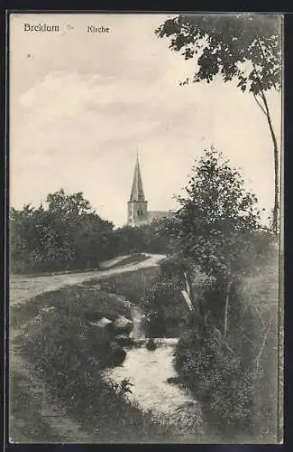 AK Breklum, Blick zur Kirche