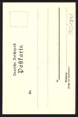 Künstler-AK K. Mutter: Belchen, Strasse zum Ortseingang