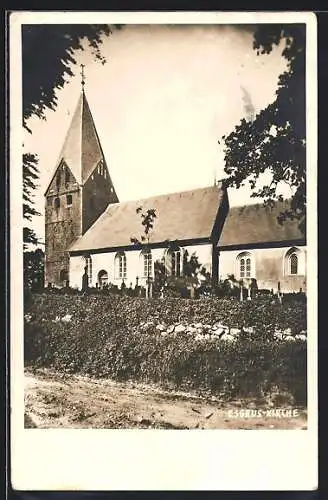 AK Esgrus bei Kappeln, Ansicht der Kirche