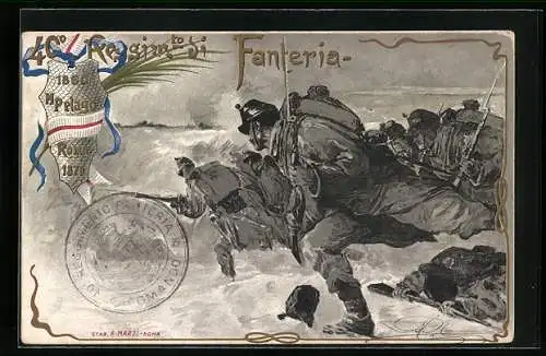 AK 40. Reggimento Fanteria, Mpelago Roma, Infanterie Sturmangriff