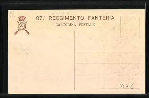 AK 87. Reggimento Fanteria, Brigata Friuli, Wappen des Infanterie - Regiments