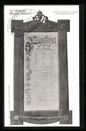 AK 40° Fanteria, Memorie Storiche, italienisches Infanterie-Regiment