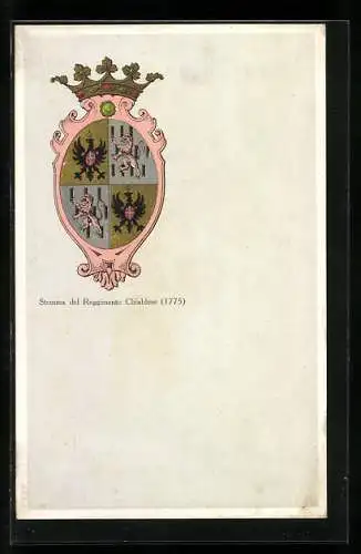 AK Stemma del Reggimento Chiablese, Wappen eines italienischen Infanterie-Regiments