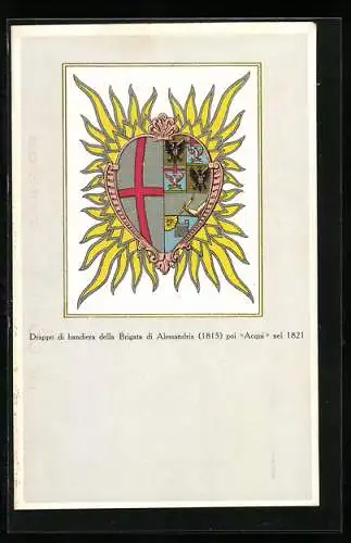 AK Drappo di bandiera della Brigata di Alessandria, Wappen eines italienischen Infanterie-Regiments