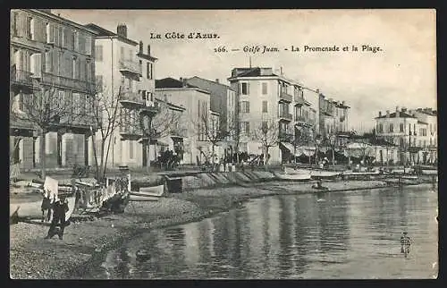 AK Golfe Juan /La Cote d`Azur, La Promenade et la Plage