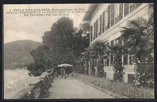 AK Eze-les-Pins, Sejour du President de la Republique, La Terrasse, vue sur la mer