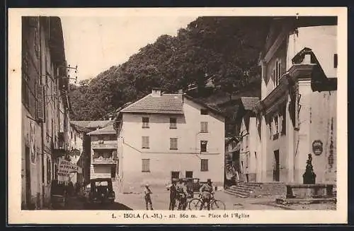 AK Isola /A.-M., Place de l`Eglise