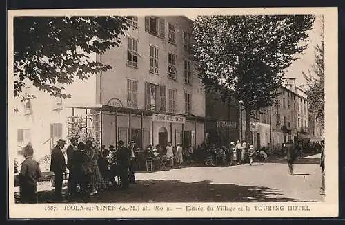 AK Isola /A.-M., Entrée du Village et le Touring Hotel