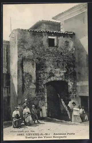 AK Levens /A.-M., Ancienne Porte, Vestiges des Vieux Remparts