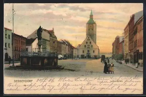 AK Deggendorf, Denkmal am Luitpoldplatz