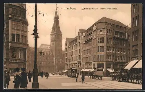 AK Hamburg, Commeterhaus an der Mönckebergstrasse