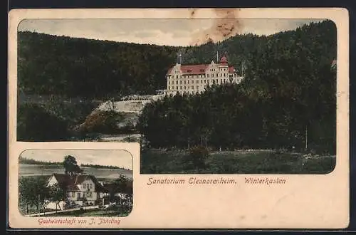 AK Winterkasten, Gasthaus v. J. Jährling, Sanatorium Eleonorenheim