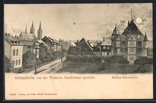 AK Geisenheim, Schloss Schoenborn von der Winkeler Landstrasse aus