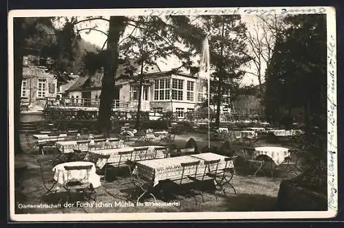 AK Weinheim a. d. Bergstrasse, Gasthaus der Fuchs`schen Mühle im Birkenauertal