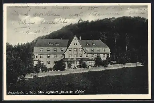 AK Augustusburg, Erzg. Erholungsheim Haus am Walde