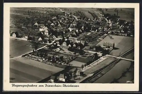 AK Friesenheim /Rheinhessen, Gesamtansicht vom Flugzeug aus