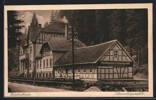 AK Friedrichroda, Hotel und Restaurant zur Schauenburgsmühle