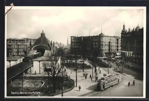 AK Berlin-Schöneberg, Nollendorfplatz mit Strassenbahn aus der Vogelschau