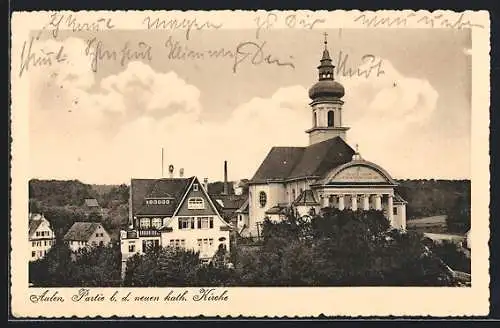 AK Aalen, Neue kath. Kirche, Ortspartie