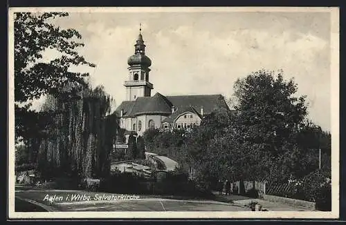 AK Aalen /Württ., Salvator-Kirche, Panorama