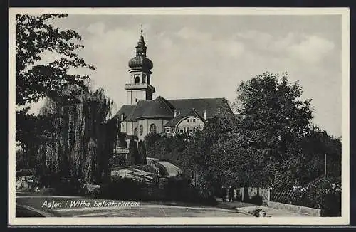 AK Aalen /Württ., Salvator-Kirche, Panorama-Ansicht