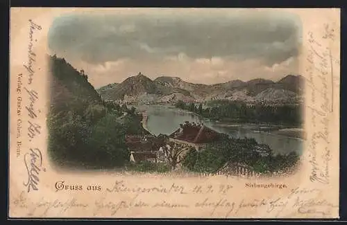 AK Königswinter, Siebengebirge mit Rhein