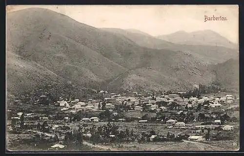 AK Barberton, Gesamtansicht gegen die Berge