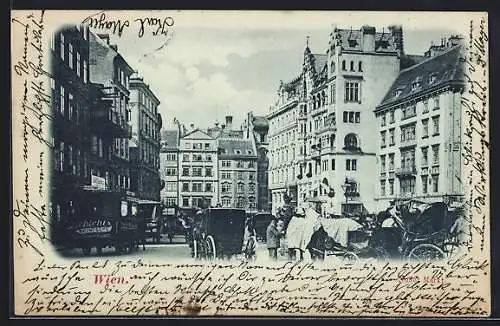 AK Wien, Geschäftiges Treiben am Neuen Markt