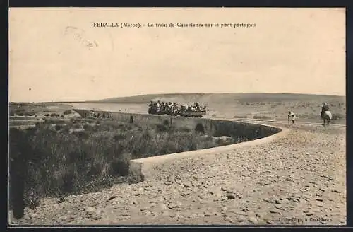 AK Fedalla, Le train de Casablanca sur le pont portugais