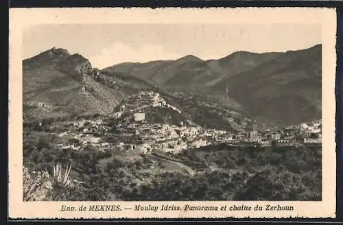 AK Moulay Idriss /Meknes, Panorama et chaine du Zerhoun