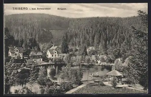 AK Triberg /bad. Schwarzwald, Rudern auf dem Bergsee