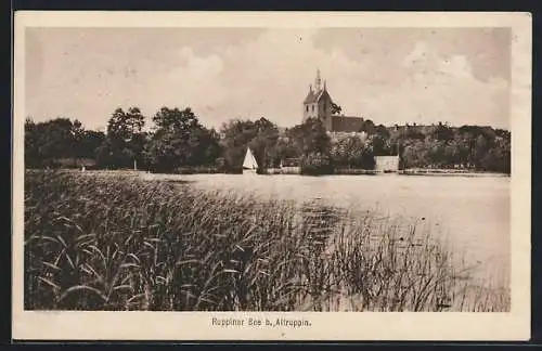 AK Altruppin, Ortsansicht am Ruppiner See