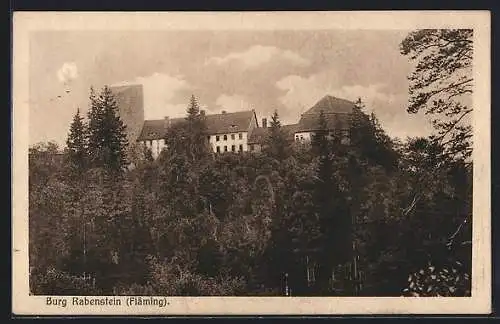 AK Rabenstein /Fläming, Blick hoch zur Burg