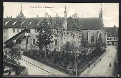 AK Bebenhausen, Partie beim Eingang zum kgl. Jagdschloss