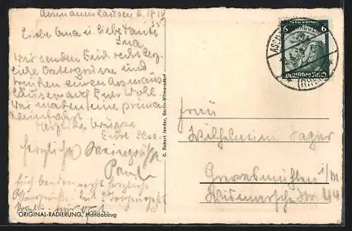 AK Assmannshausen a. Rh., Teilansicht mit Gasthof Krone