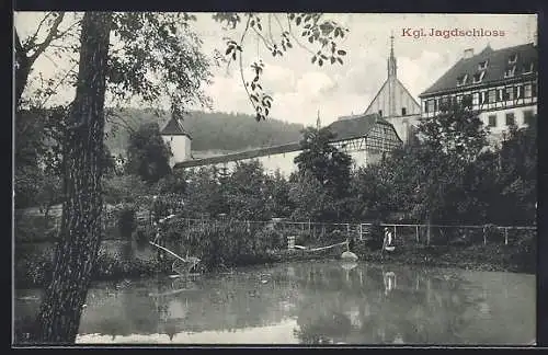 AK Bebenhausen, Weiher am Jagdschloss