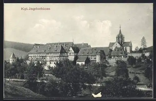 AK Bebenhausen, Blick auf das königliche Jagdschloss