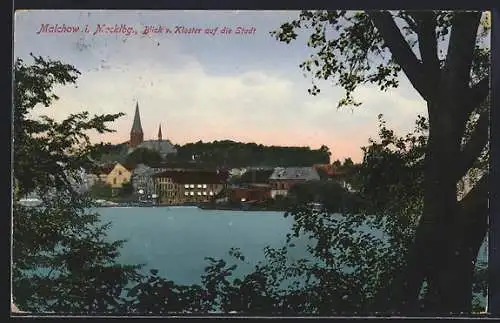 AK Malchow /Meckl., Blick vom Kloster auf die Stadt