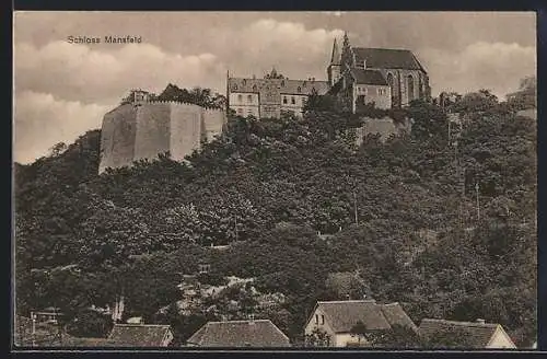 AK Mansfeld, Blick hinauf zum Schloss