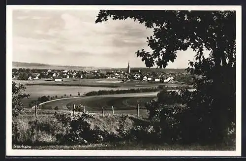 AK Saulgau, Panorama von der Strasse aus