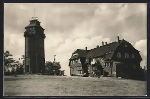 AK Auersberg, HOG Wismut Berghotel und Aussichtsturm