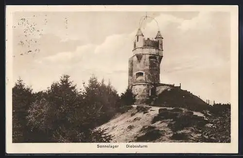 AK Sennelager, Blick auf den Diebesturm