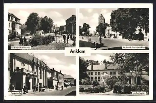 AK Anklam, Rudolf-Breitscheid-Platz, Stadttor, Landesthater