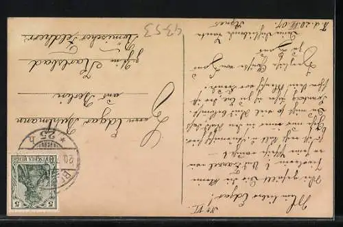 AK Tanzendes Trachtenmädel mit Knabe an der Zither