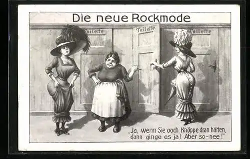 AK Toilettenfrau ist fassungslos über neue Rockmode ohne Knöpfe