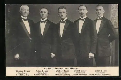 AK Musiker Richard Beuss und Söhne, Portrait