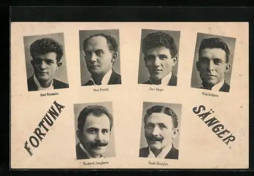 AK Musiker Fortuna-Sänger, Portraits