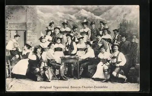 AK Original Tegernseer Bauern-Theater-Ensemble